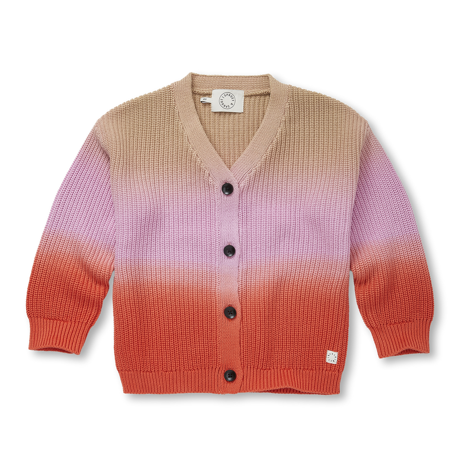 Rainbow dye cardigan by Sproet & Sprout