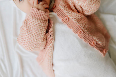 Bubble knit mauve cardigan by Ely's & Co