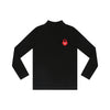 Heart logo black mock neck by Little Parni