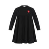 Heart logo black dress by Little Parni