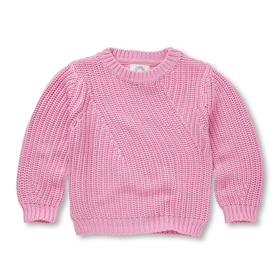 Cable pink sweater by Sproet & Sprout