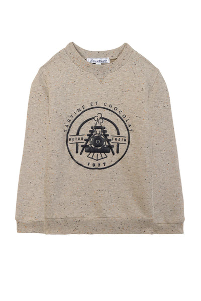 Retro train sweatshirt by Tartine Et Chocolat