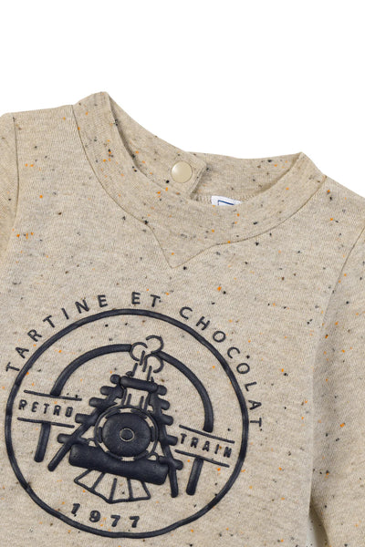 Retro train sweatshirt by Tartine Et Chocolat