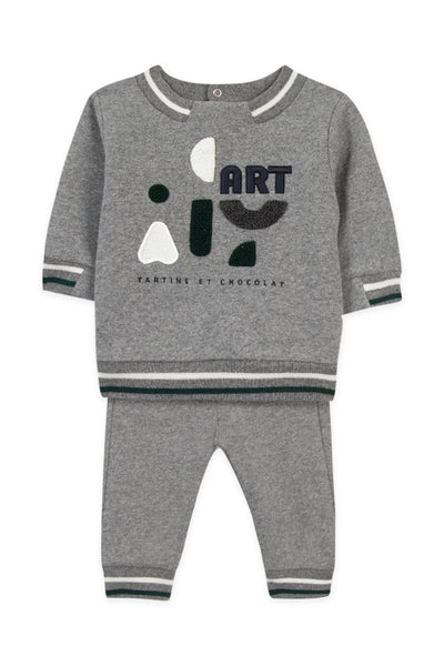 Art grey sweatshirt set by Tartine Et Chocolat